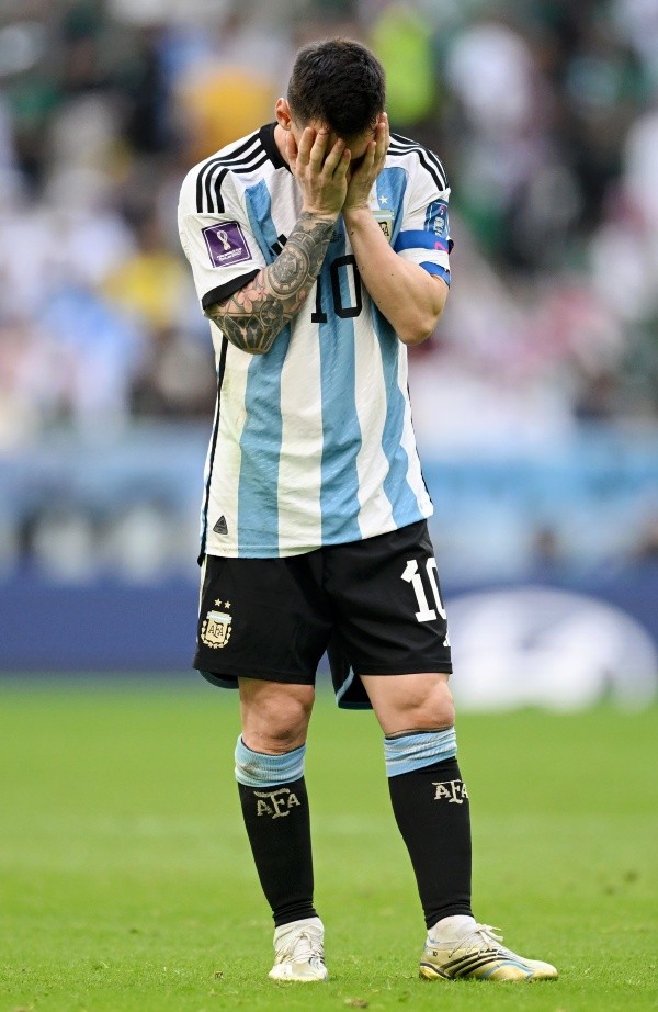 Lionel Messi no tuvo su mejor partido vs. Arabia Saudita (Getty Images)