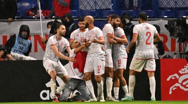 La selección de Túnez, en su último partido (Getty Images)