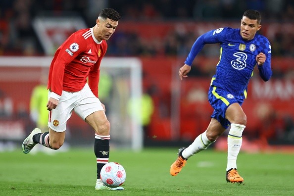 Ronaldo en juego ante Chelsea. Getty.