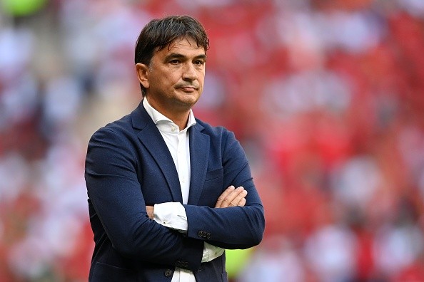 AL KHOR, QATAR - NOVEMBER 23: Zlatko Dalic, Head Coach of Croatia, looks on during the FIFA World Cup Qatar 2022 Group F match between Morocco and Croatia at Al Bayt Stadium on November 23, 2022 in Al Khor, Qatar. (Photo by Michael Regan - FIFA/FIFA via Getty Images)