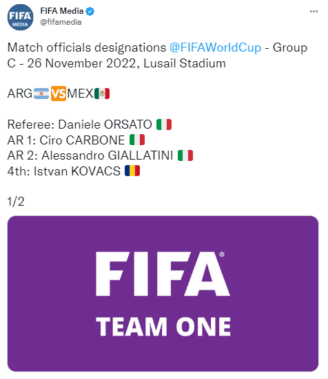 Captura de Twitter (FIFA Media)