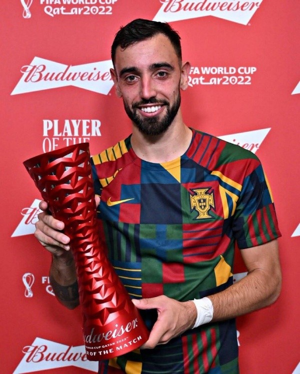 Bruno Fernandes, la figura de la victoria de Portugal ante Uruguay (Foto: FIFA)