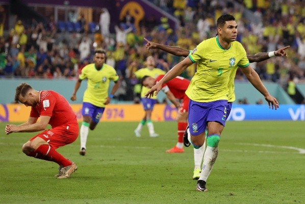 Casemiro y una volea espectacular para el 1-0 de Brasil (Getty Images)