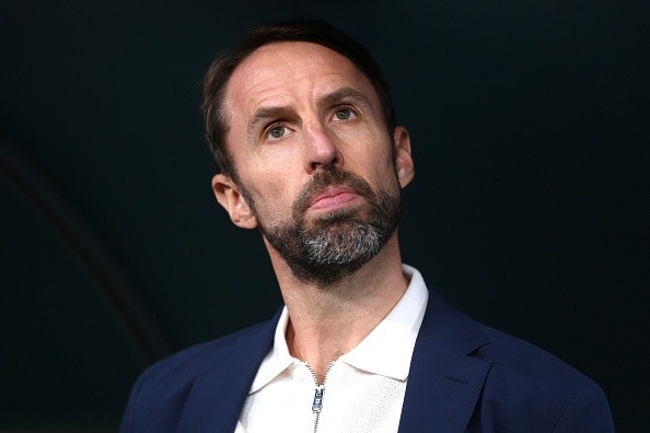 DOHA, QATAR - NOVEMBER 29: Gareth Southgate, Head Coach of England, is seen prior to the FIFA World Cup Qatar 2022 Group B match between Wales and England at Ahmad Bin Ali Stadium on November 29, 2022 in Doha, Qatar. (Photo by Laurence Griffiths/Getty Images) DOHA, QATAR - NOVEMBER 29: Gareth Southgate, Head Coach of England, is seen prior to the FIFA World Cup Qatar 2022 Group B match between Wales and England at Ahmad Bin Ali Stadium on November 29, 2022 in Doha, Qatar. (Photo by Laurence Griffiths/Getty Images)