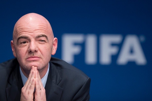 ZURICH, SWITZERLAND - March 18: FIFA president Gianni Infantino speaks during a press conference after the  FIFA executive committee meeting at the FIFA headquarters on March 18, 2016 in Zurich, Switzerland. (Photo by Valeriano Di Domenico/Bongarts/Getty Images)-Not Released (NR) .