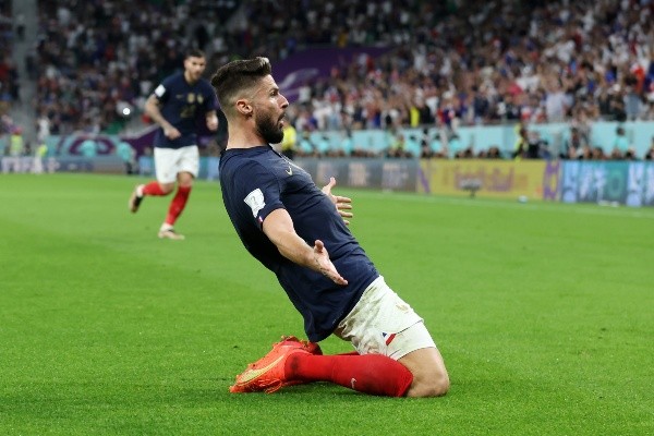Olivier Giroud puso el 1-0 para Francia a los 44 minutos del primer tiempo (Getty Images)