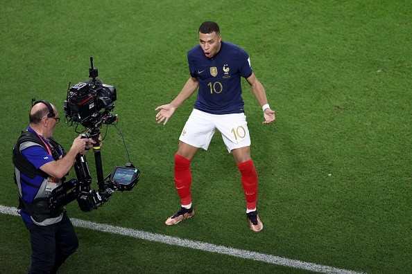 Festejo de gol de Kylian Mbappé. Getty.