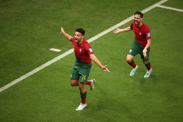 Gonçalo Ramos inauguró el resultado en el duelo de Portugal ante Suiza por los octavos de Qatar 2022 (Foto: Getty Images)