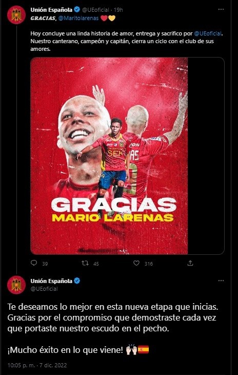 Unión Española Mario Larenas