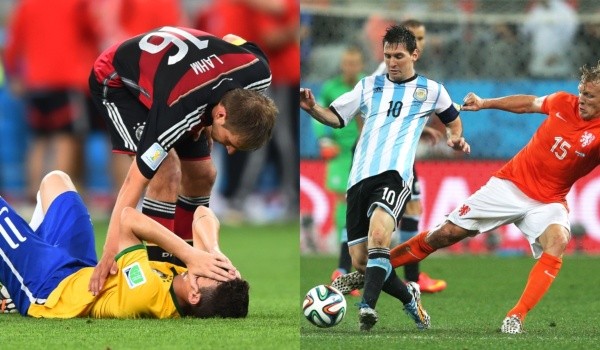 Brasil y Argentina en las semifinales del 2014: Getty