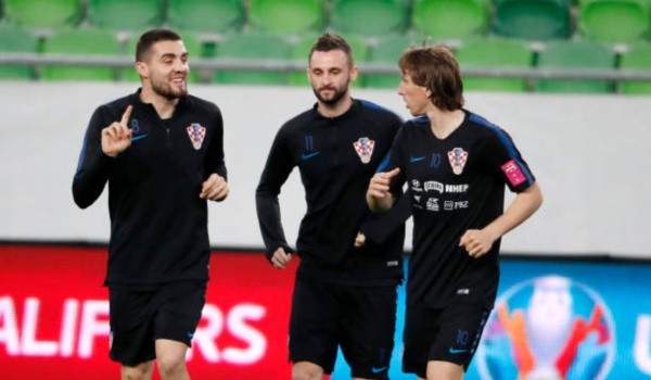 Marcelo Brozovic, Luka Modric y Mateo Kovacic: Getty