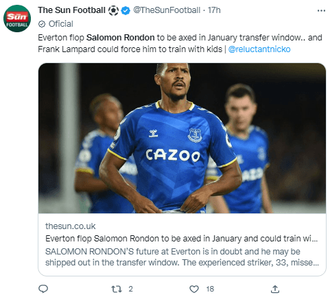 Fuente: Twitter Oficial The Sun (@TheSunFootball)