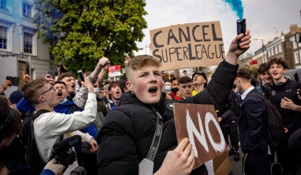 Protestas en Inglaterra hacía la Superliga: Getty