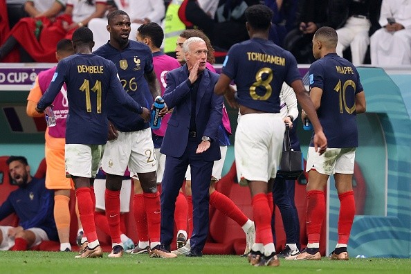 Deschamps en dirección de Francia. Getty.