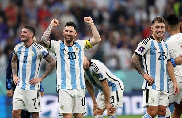 Argentina en festejo. Getty.