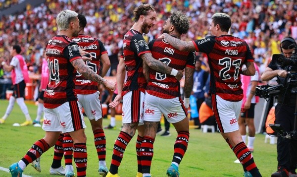 Flamengo en festejo de Libertadores. Getty.