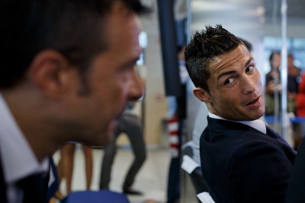 Mendes y Ronaldo cuando fichó por Real Madrid. Getty.