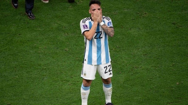 Aunque no tuvo un buen Mundial, Lautaro se emociona por el título de Argentina (Getty Images)