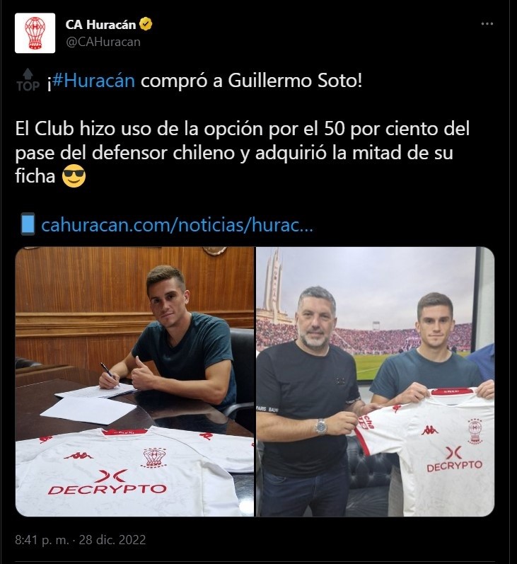 Guillermo Soto Huracán Colo Colo