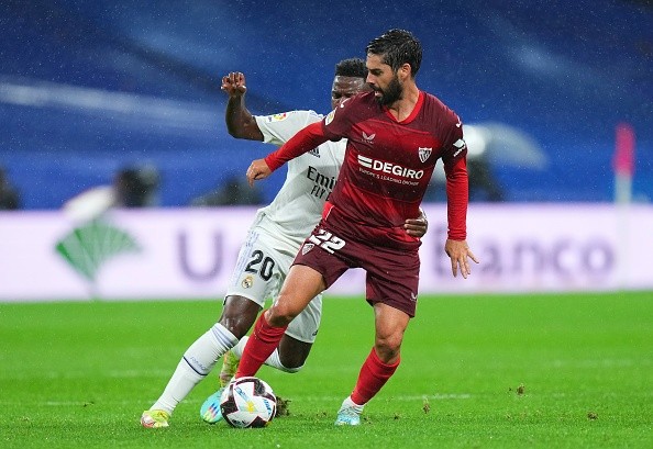 Isco en acción con Sevilla. Getty.