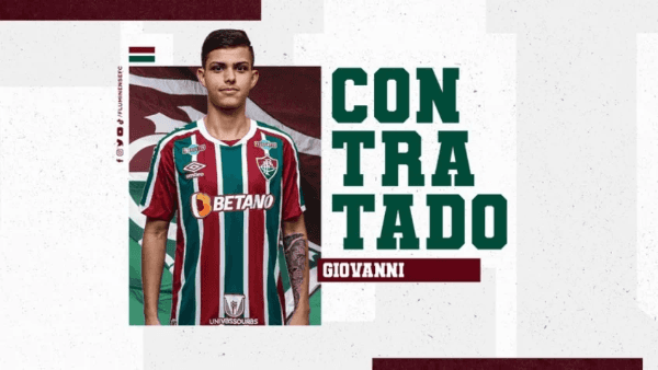 Giovanni foi anunciado no Fluminense - Foto: Divulgação/Fluminense