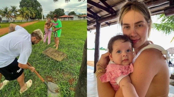 O casal enterrou o umbigo da filha mais nova - Foto: Instagram @virginia
