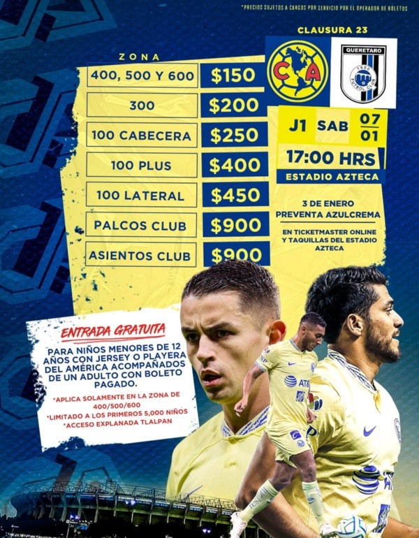 Club América recibe a Querétaro en el Azteca en el inicio del C23 de la Liga MX (Foto: Twitter Club América) Club América recibe a Querétaro en el Azteca en el inicio del C23 de la Liga MX (Foto: Twitter Club América)