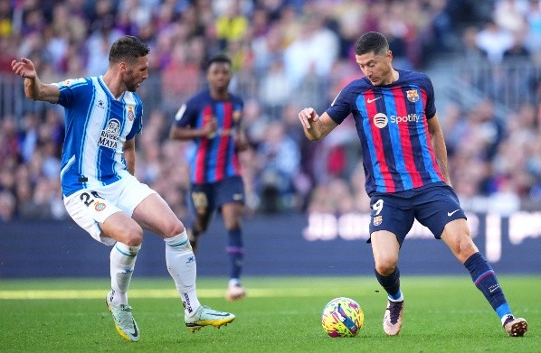 Robert Lewandowski jugó en el reciente empate 1-1 entre Barcelona y Espanyol (Foto: Getty Images)