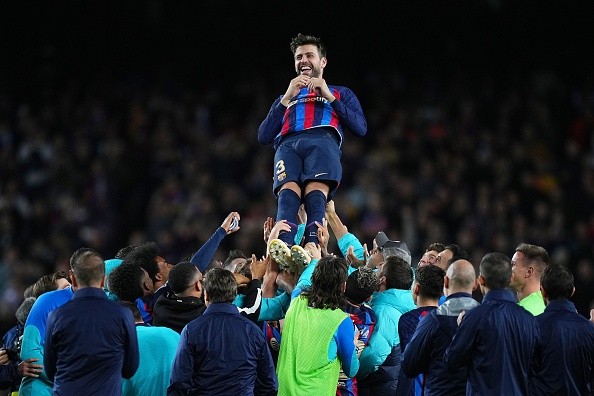 Piqué en despedida del Camp Nou. Getty.