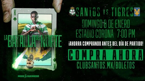 Foto: Twitter oficial de Santos Laguna.