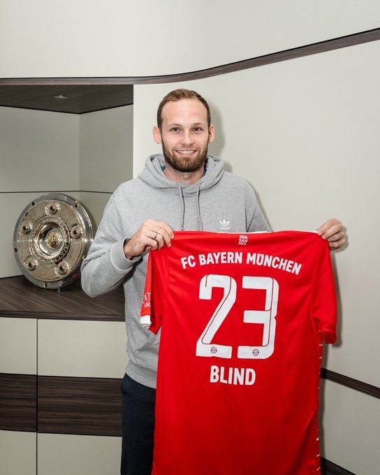 Daley Blind, nuevo jugador de Bayern Múnich (Twitter @FCBayern)