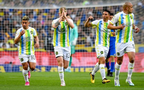 Le marcó a Boca con la camiseta de Aldosivi en su último cruce en La Bombonera. Foto: Getty