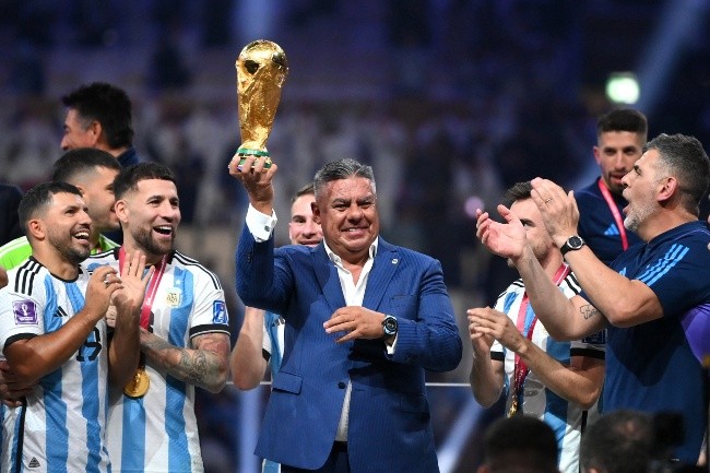 Chiqui Tapia, ganador del torneo de truco. (Foto: Getty Images)