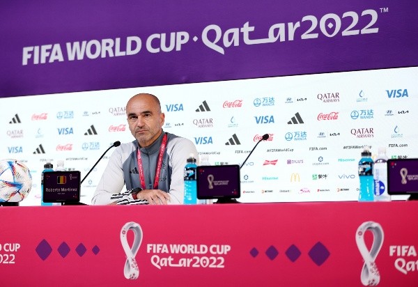 Roberto Martínez durante su tarea como entrenador de Bélgica en Qatar 2022. Getty Images.