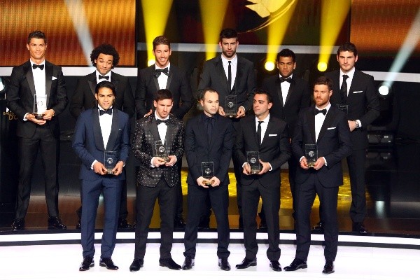 Falcao, en el 11 ideal de la FIFA del 2012 (Getty Images)