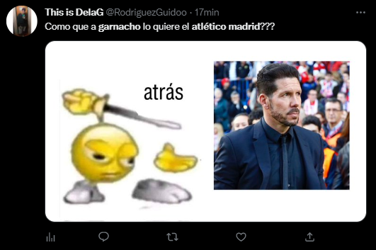 Usuarios que no quieren que Garnacho vaya al Atlético