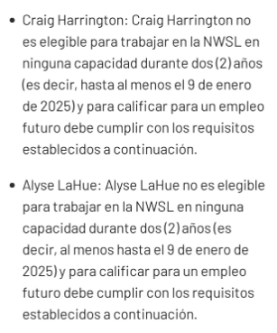 Página web oficial de laNational Women’s Soccer League