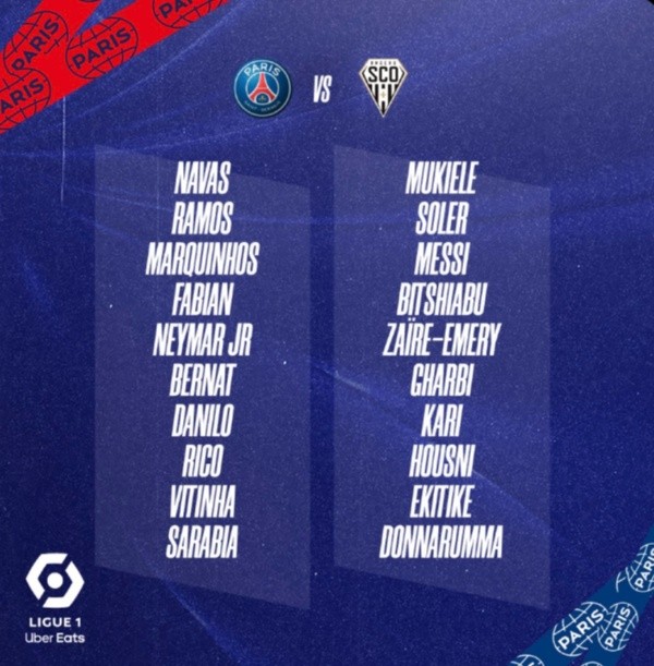 Los citados del PSG para el partido con el Angers. @PSG_Espanol