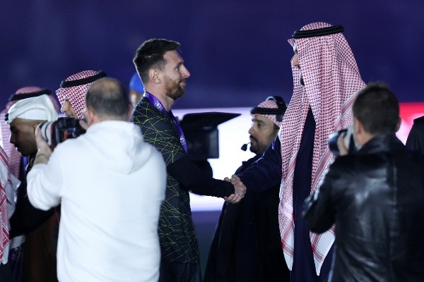 Lionel Messi luego del amistoso entre el PSG y el Riyadh.