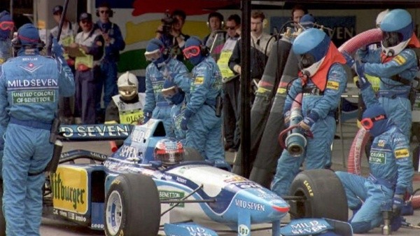 La de 1994 fue una temporada repleta de escándalos para el equipo Benetton (F1 TV)