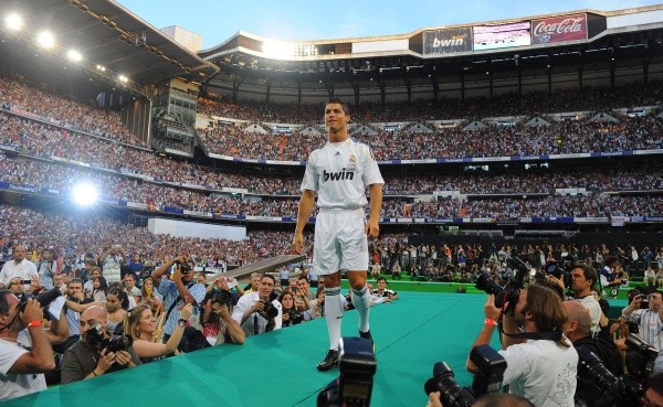 Cristiano Ronaldo en sus días felices en el Real Madrid. Getty Images