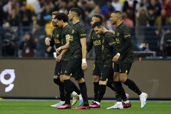 PSG en partido de exhibición en Arabia Saudita. Getty.