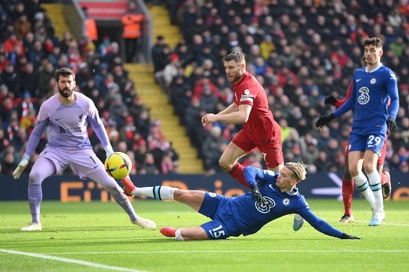 Mudryk en acción de gol con Chelsea. Getty.