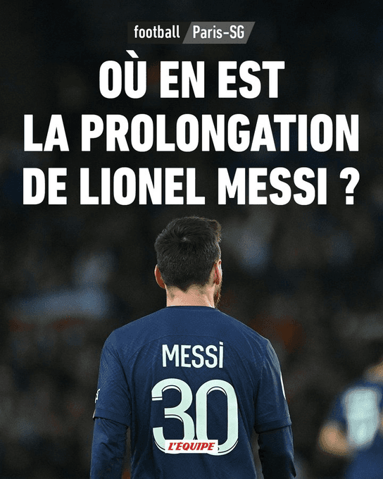La portada de L'Equipe con la que pone en duda la renovación de Lionel Messi con el PSG.