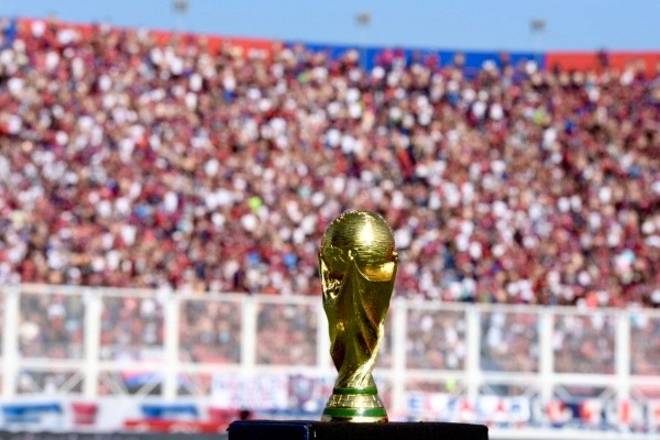 La Copa del Mundo en el Pedro Bidegain el pasado sábado (Foto: @LigaAFA)