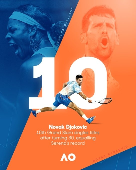 Novak Djokovic, 10 veces campeón del Australian Open.