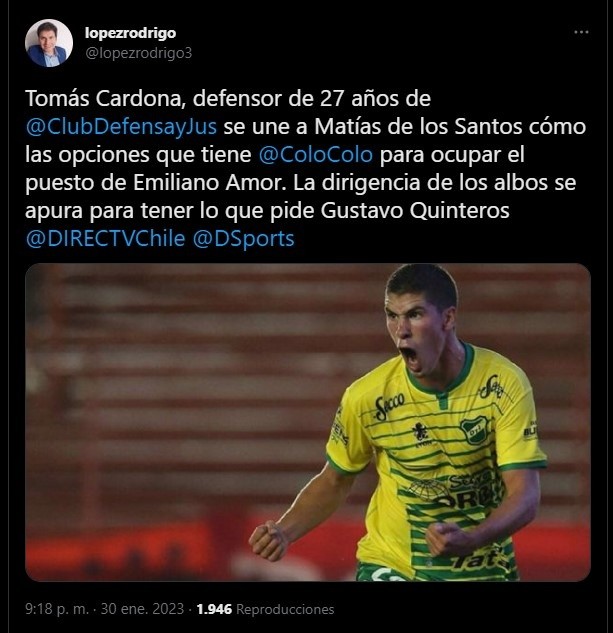 Tomás Cardona Colo Colo Tomás Cardona Colo Colo