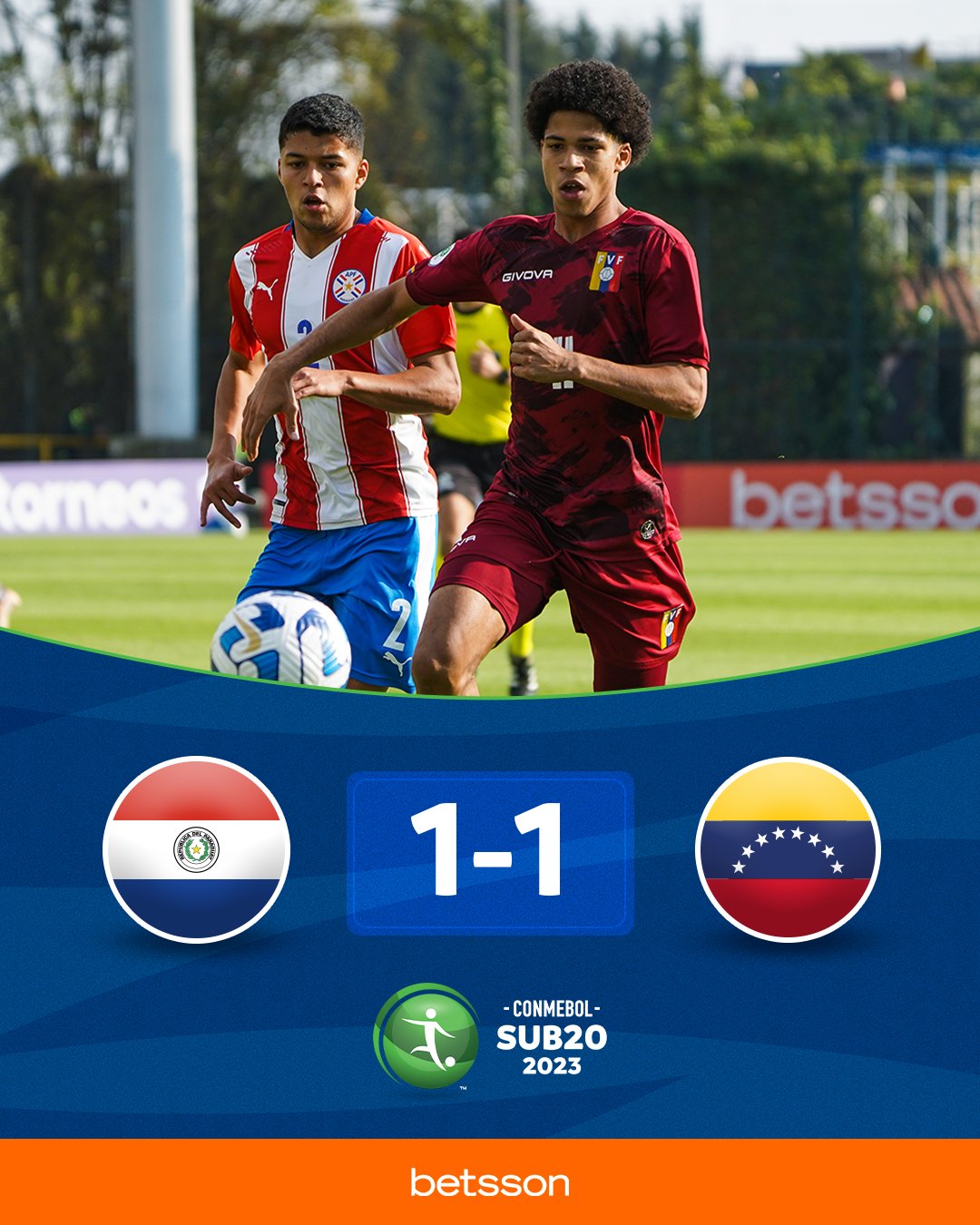 Final del partido entre Paraguay y Venezuela. Twitter.