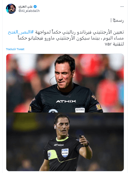 Rapallini, juez en Arabia.