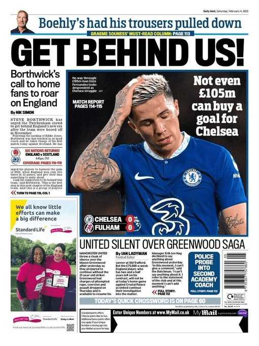 Portada del Daily Mail